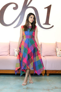 Ekta – Madras Checks Cotton with hearts
