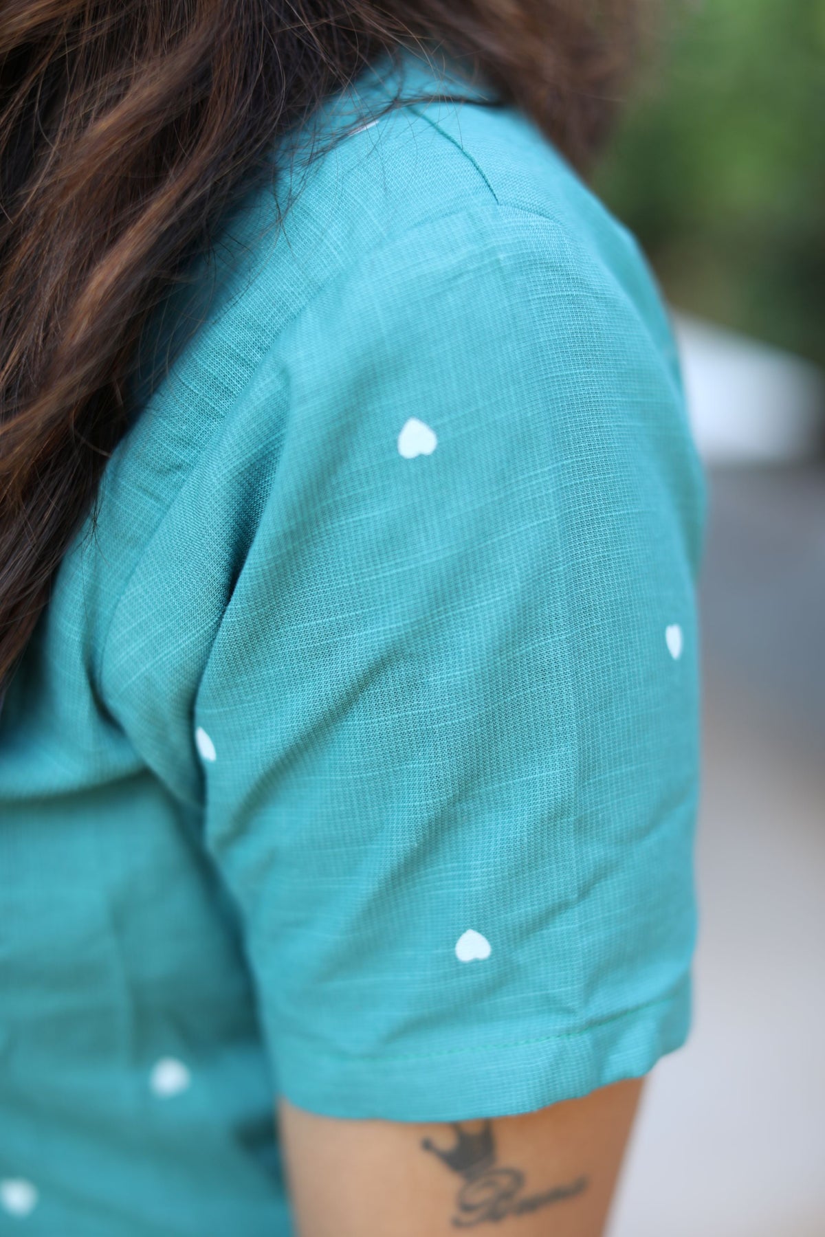 Kavya – Half & Half Pink and green Dress with hearts