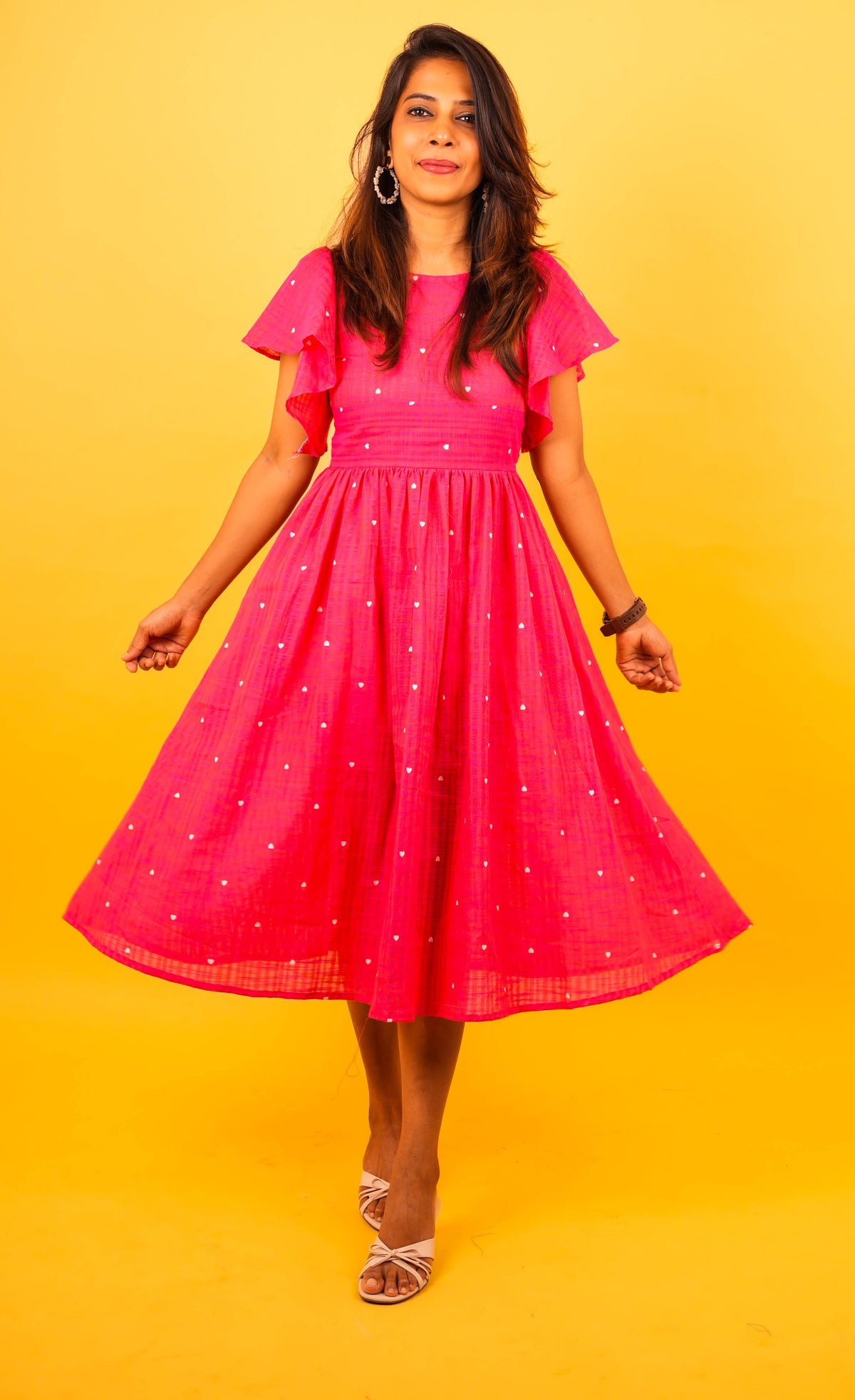 Tisya — Pink Cotton Dress
