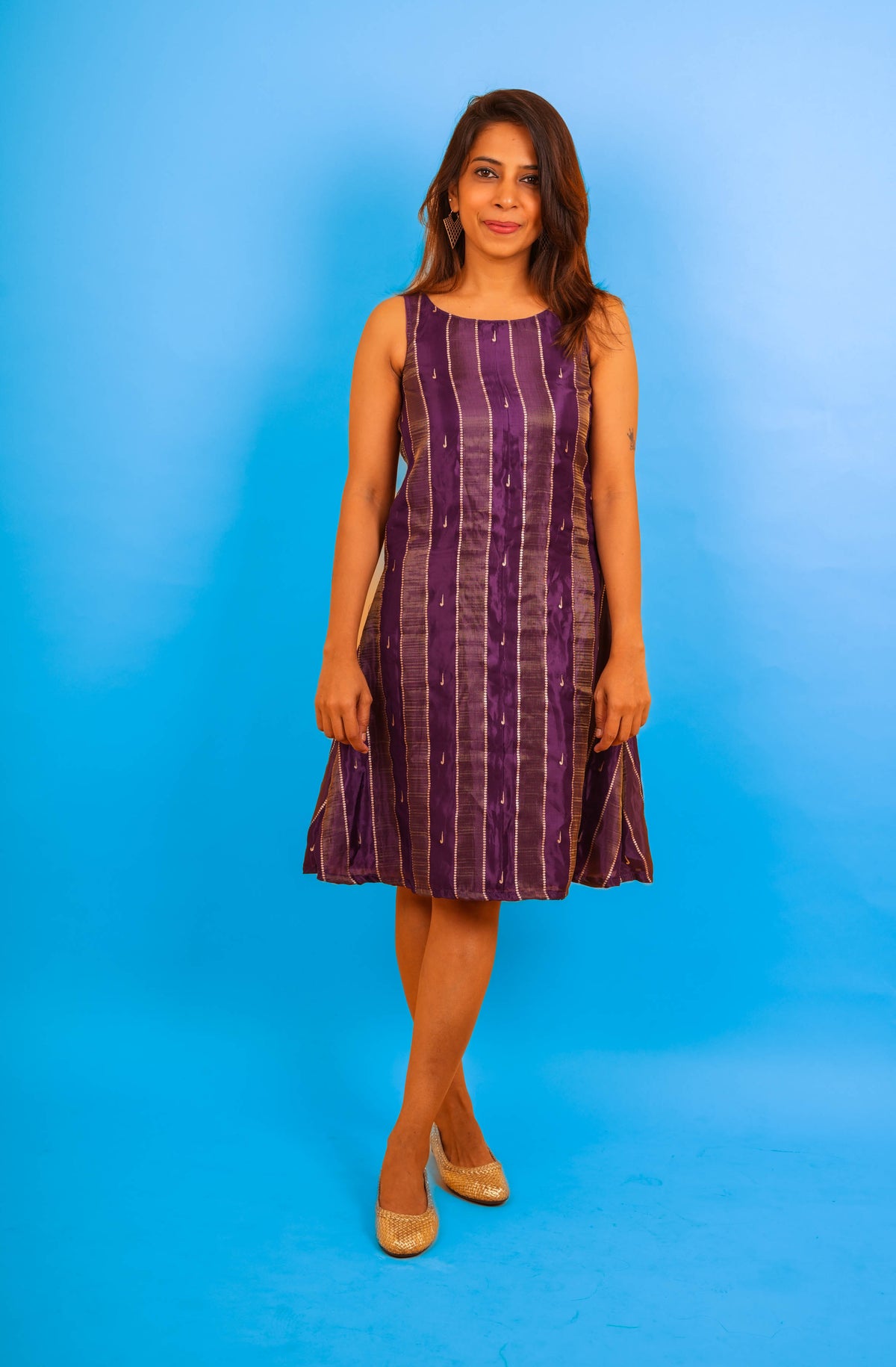 Alya — Purple Silk Dress