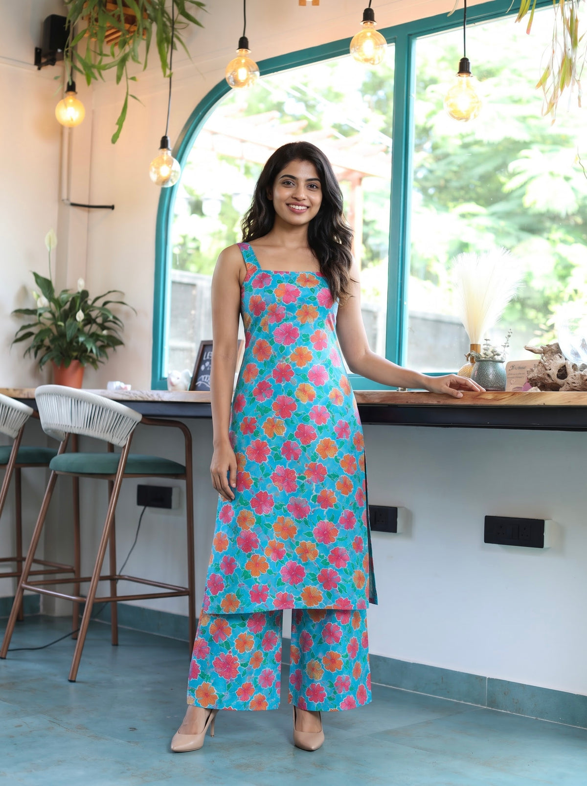 Malar - Blue floral Co-ords