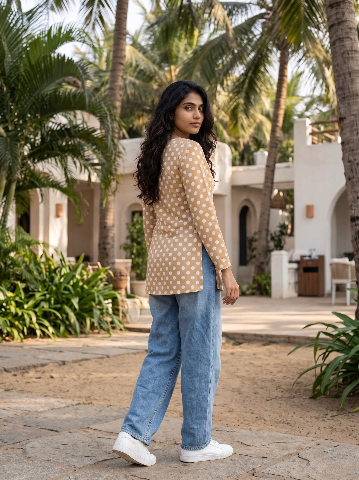 Bhavya - Beige Modal Top