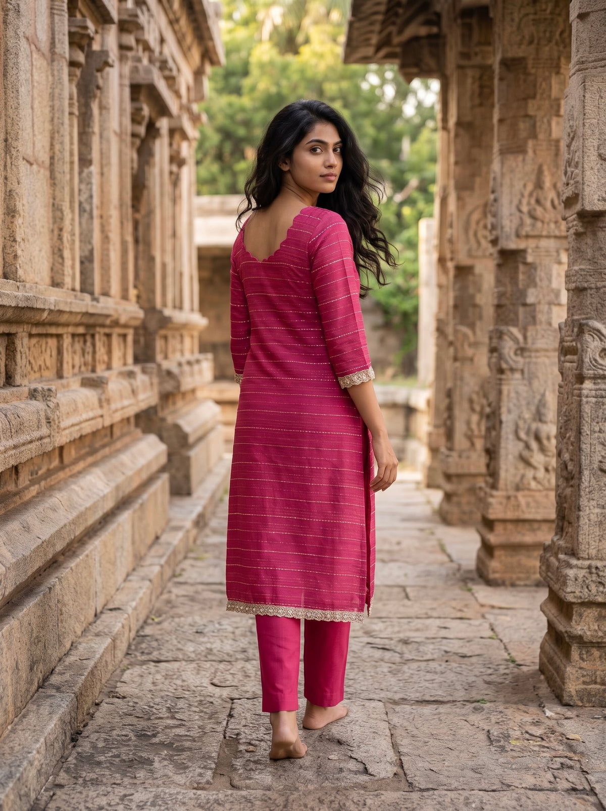 Disha - Pink Co-ords with pearls