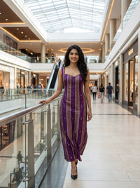 Garima - Purple Soft Silk Dress