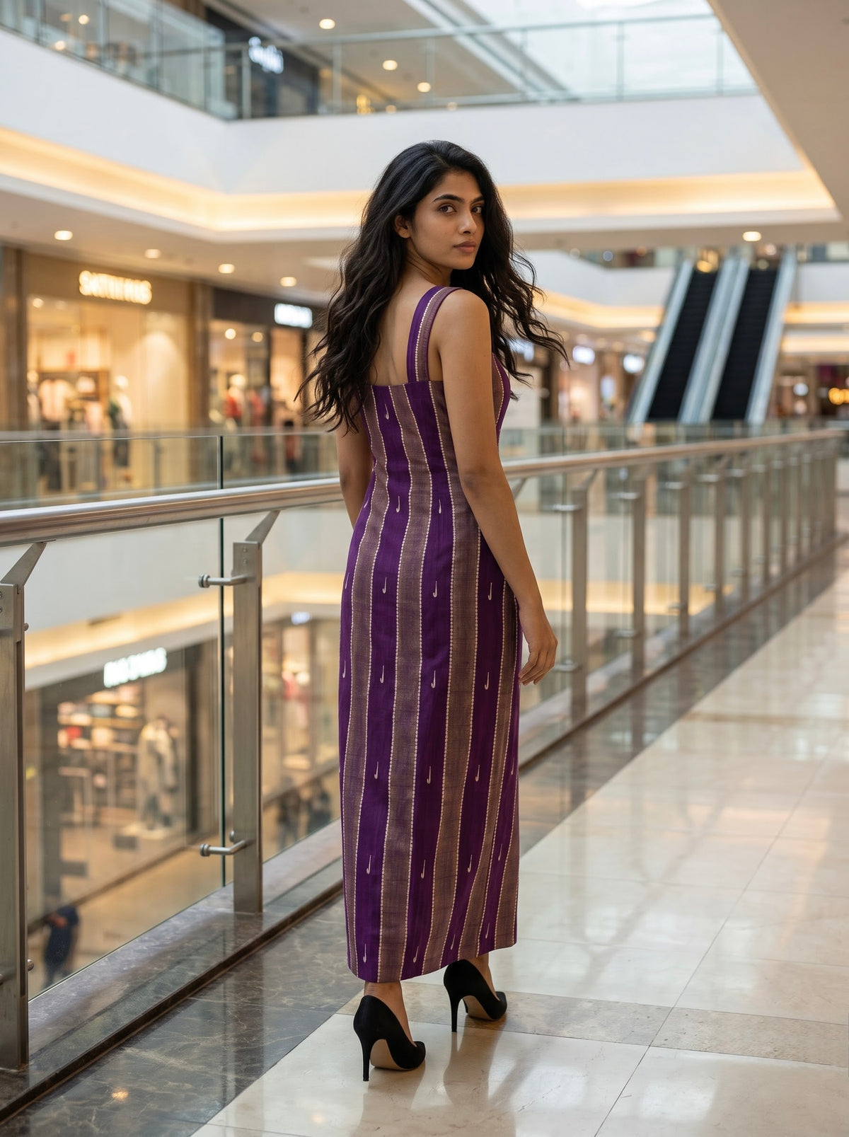 Garima - Purple Soft Silk Dress