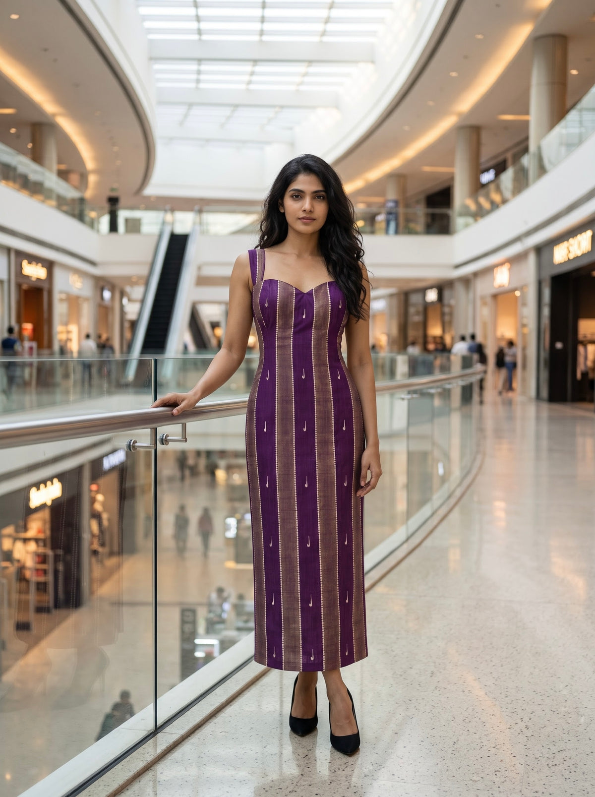 Garima - Purple Soft Silk Dress