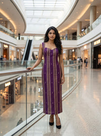 Garima - Purple Soft Silk Dress
