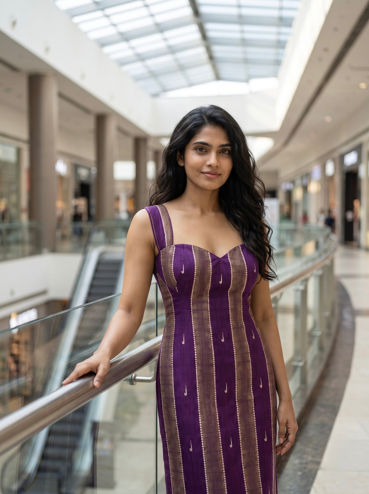 Garima - Purple Soft Silk Dress