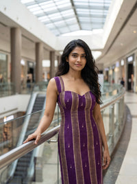 Garima - Purple Soft Silk Dress